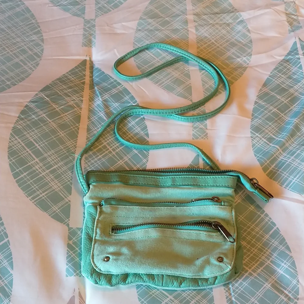 Teal mini crossbody purse - Picture 1 of 2